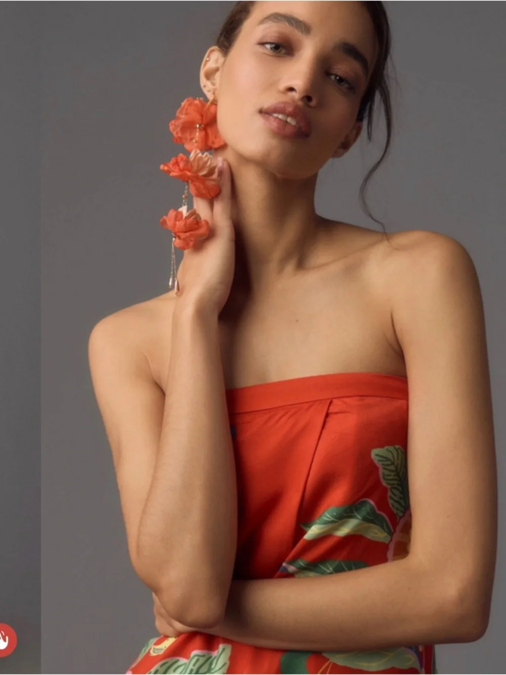 Strapless Red Anthropologie Maxi Dress - Picture 3 of 6